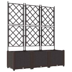 Helloshop26 - Lot de 3 cache-pots modernes en extérieur jardin 120 x 40 x 143 cm en acier marron 02_0058515 02_0058515 - marron acier 3000240630316