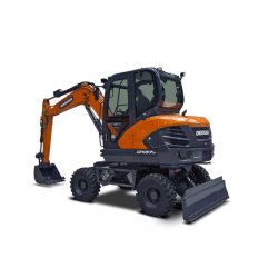 Mini pelle 5,79t - Doosan DX57W-5 - Puissante et polyvalente avec moteur Doosan D24