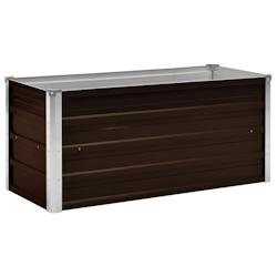 Helloshop26 - Jardinière lit surélevé plantes fleurs jardin marron 100 x 40 x 45 cm acier galvanisé 02_0001213 - marron métal 3000075821538