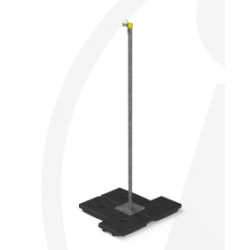 Support GPS autostable - Antenne (30m) - Modèle H1500 avec mât Ø48 et 3 lests