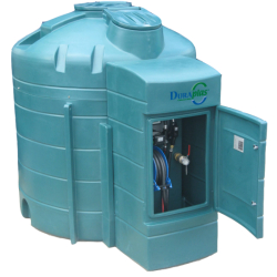 Cuve à fioul 5000L DISTRIFIOUL 5000PP120ROLL - Double paroi avec pompe 100L/min, jauge ultrasonique et enrouleur 8m
