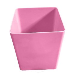 Pot de fleurs carré cubio h 50 cm-plast'up rotomoulage - ROSE - rose 0750122559350