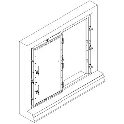 Porte / trappe anti-inondation Flo-Secur ZE - acier étanche, charnière relevable, compatible NF P 99-611