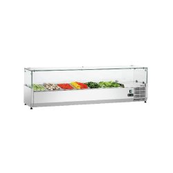 Présentoir réfrigéré positif 5 x GN 1/3 et 1 x GN 1/2 , à assembler, 170 W, 220 V - MONO