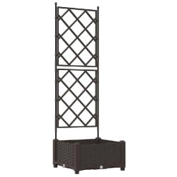 Helloshop26 - Cache-pot de jardin moderne extérieur 40 x 40 x 125 cm durable design chic en acier marron 02_0058510 - marron acier 3000240628290