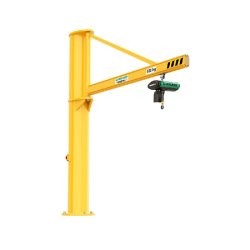 Potence de levage sur fût Heripret - flèche profilé creux EUROSYSTEM - chariot manuel porte-palan