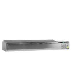 Vitrine réfrigérée GN1/4 VK33-200 S/S LID Inox L2000mm 16512 TEFCOLD