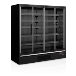 Vitrine réfrigérée pour supermarché à froid positif 1955mm Profondeur 740mm Galaxy+ GP20FGD Black TEFCOLD