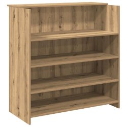Bureau réception chêne artisanal 100x50x103,5cm bois ingénierie Modèle Atlas Master Vintage - 8721158629395