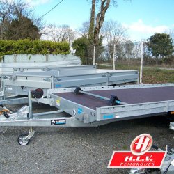 Remorque porte-engins professionnelle Hapert Indigo - 4,55 m de longueur utile, PTAC 3500 kg