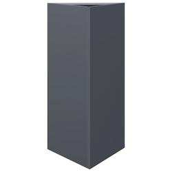 Helloshop26 - Jardinière bac lit surélevé plantes fleurs terrasse jardin triangulaire 40 x 34,5 x 70 cm acier anthracite 02_0038808 - acier 3000214