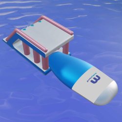 La catapulte - structure gonflable pour aquapark - 11m de long, 3m de large, 2,8m de haut