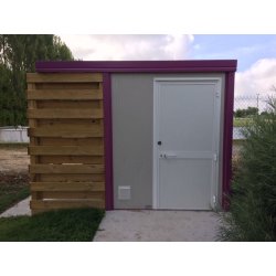 Monobloc wc pmr + 2 urinoirs ext raccordable 205cm x 205cm x 247cm