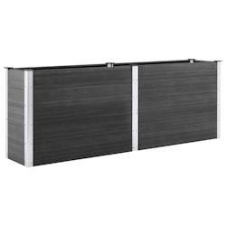Helloshop26 - Jardinière lit surélevé plantes fleurs jardin 250 x 100 x 91 cm WPC gris 02_0001025 - gris Bois massif 3000073721533