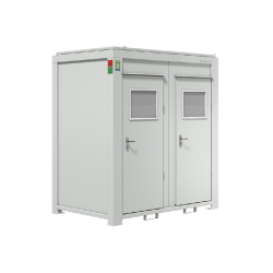 Module sanitaire : Wc et douche au choix SANIBOX8 DOUBLE WC Gris RAL 7035