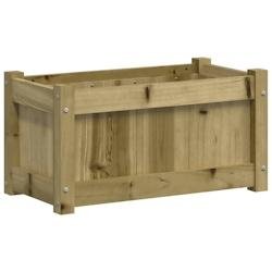 Helloshop26 - Jardinière bac lit surélevé plantes fleurs terrasse jardin 60 x 31 x 31 cm bois de pin imprégné marron 02_0037690 - marron Bois mas