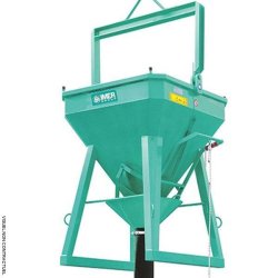 Benne à béton - grande capacité 1500L avec cône démontable et goulotte Ø200mm incluse