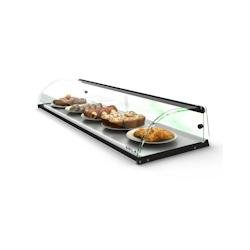 Vitrine neutre à poser - 1 niveau - 1190 mm - verre trempé - E6 | Sayl Barcelona - Sans lumière LED - noir 718603515349