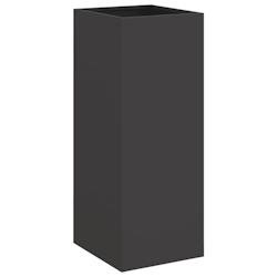 Helloshop26 - Jardinière bac lit surélevé plantes fleurs terrasse jardin 32 x 29 x 75 cm acier noir 02_0037503 - noir acier 3000217853700