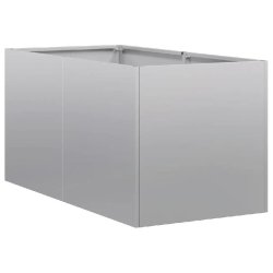 Helloshop26 - Jardinière moderne pour jardin balcon 40 x 80 x 40 cm avec fond ouvert élégante en acier galvanisé 02_0051521 02_0051521 - vert acie