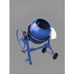 Bétonnière électrique 180L G180 Gedimat - cuve mécano-soudée, moteur 700W