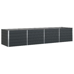 Helloshop26 - Jardinière rectangulaire design moderne extérieur 195 x 100 x 45 cm en acier galvanisé anthracite 02_0059249 - acier 3000241021564