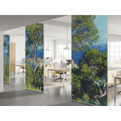 Cloison amovible en aluminium et toile tendue - les villas a bordighera