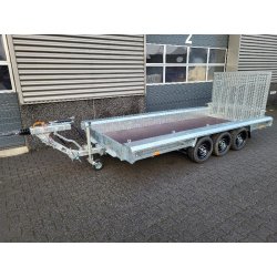 GTM 4m x 1m50 Gooseneck porte engin 3 x essieux 1800 kg