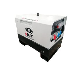 Groupe électrogène diesel mobile 7 kVA triphasé insonorisé - gamme LEOPARD - moteur Yanmar - autonomie 12,4h