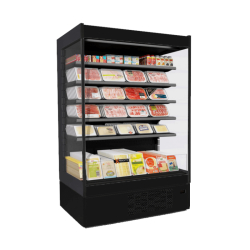 Vitrine réfrigérée verticale murale PENCIL EFFICIA NOIRE - 1m, 5 niveaux, sans porte, noir