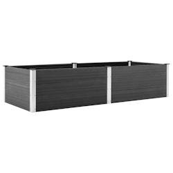 Helloshop26 - Jardinière lit surélevé plantes fleurs jardin 250 x 100 x 54 cm WPC gris 02_0001024 - gris Bois massif 3000073711534