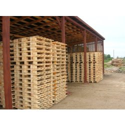 Palettes en bois demi-lourde traitée NIMP15 pour l'industrie et la logistique - Dimensions 1200x800mm