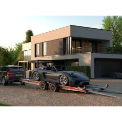 Remorque porte-voiture ouvert à double essieu pour sport automobile - A TRANSPORTER - - 130-4519-27-2-12