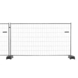 Clôture grillagée galvanisée 3,5m x 2m - avec plot béton 25kg et colliers antivandalisme