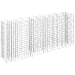Helloshop26 - Jardinière lit surélevé plantes fleurs jardin à gabion 180 x 30 x 90 cm acier galvanisé 02_0001283 - acier 3000076531535