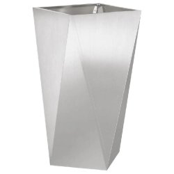 Helloshop26 - Jardinière moderne design extérieur 40 x 40 x 75 cm résistant intempéries chic en acier inoxydable argent - inox 3000237716474