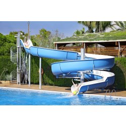 Toboggan aquatique : must'tob 36x, arrivée bassin