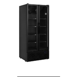 Vitrine réfrigérée noire FS890H BLACK - 2 portes - Finition contemporaine en aluminium noir