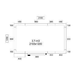 Chambre froide 3,7 m³ - 2,1 m x 1,2 m - Compacte et conforme aux normes CE