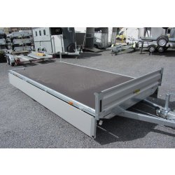 Remorque plateau - Humbaur HT 354118 - 2 essieux, roues dessous, ridelles alu, PTAC 3500 kg