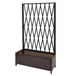 Décoshop26 - Jardinière trellis bac à fleurs support de plantes en aluminium et acier 152x90x35cm marron 04_0004320 - marron aluminium 3000432932693