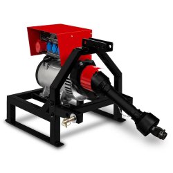 EBERTH Générateur à prise de force 18,75 kVA, groupe électrogène de secours AVR, 3x230V / 1x400V IP44, 1-3/8" 6 dents, attelage 3 points, 25 CV -