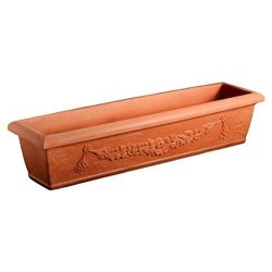 Dehner jardinière Firenze - Dimensions env. 60x20x17 cm - plastique solide aspect terracotta
