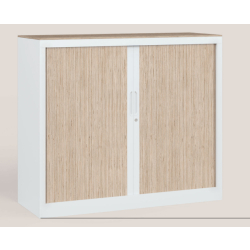 Comptoir à portes battantes en bois ou acier Mobimetal - structure monobloc en acier thermolaqué - personnalisable