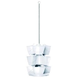 Prosperplast - Jardin vertical suspendu COUBI HERBAL 9 L - 29,5x29,5x88 cm, blanc - blanc plastique polypropylène ZA3339