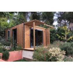 Studio de jardin Kit&A - 14,8 m² en kit avec baie coulissante et chassis ouvrant