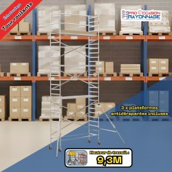 Kit échafaudage Tour Roulante - Neuf - Hauteur de travail : 9,30 mètres