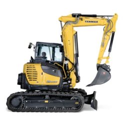 Mini-pelle Yanmar 10T à volée variable - Profondeur de fouille 4580 mm - Idéale pour gros travaux routiers et aménagements de plateformes - Disponible en location