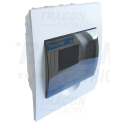 Boîte de distribution encastrée - cache fumée - rail N-PE 1×6 modules - IP40 - dimensions 200×160×60mm