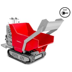 Minidumper hydrostatique à chenilles avec pelle 80KG benne basculante 500KG 9CH à démarrage électrique Torros HRD500HSE
